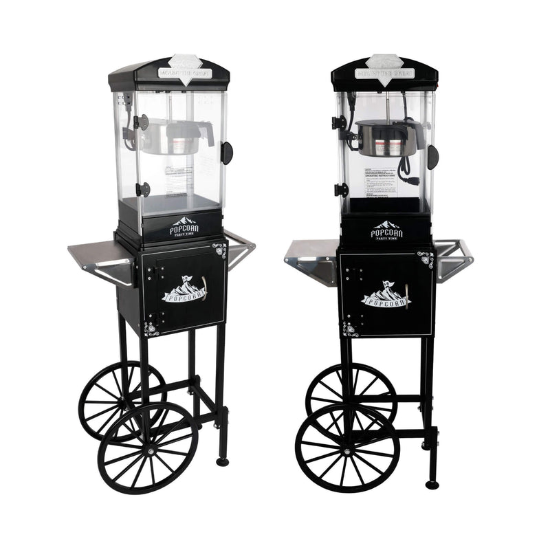Premium 10OZ Portable Kettle Popcorn Maker Machine With Cart (SAK42196)