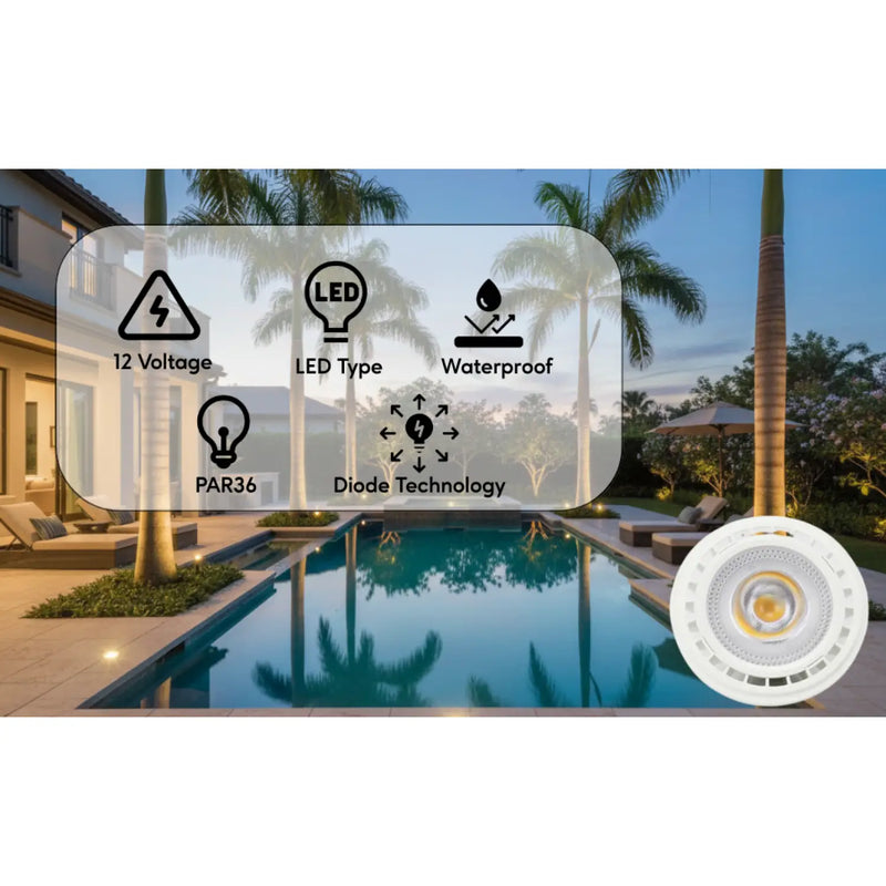 10W PAR36 G53 Warm White LED Light Bulbs