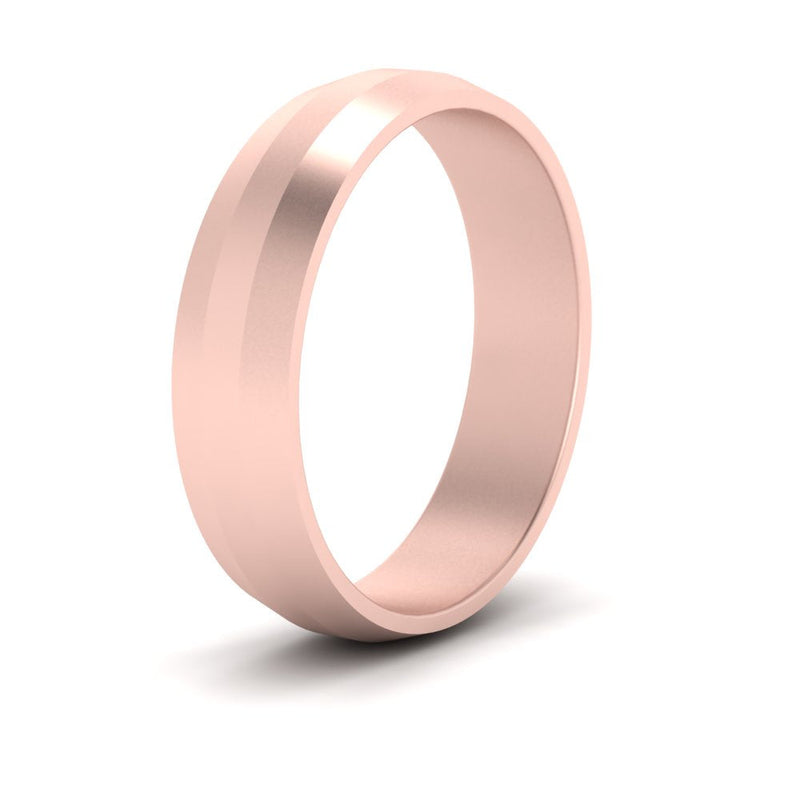 Wedding Band Beveled Edge Matte