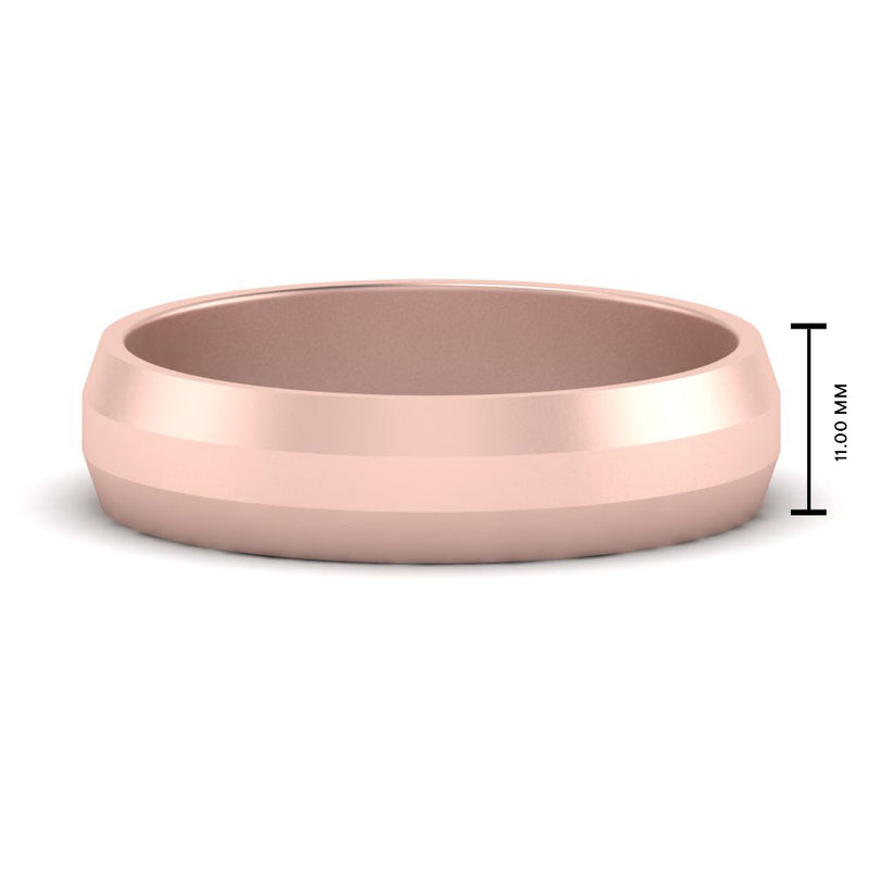 Wedding Band Beveled Edge Matte