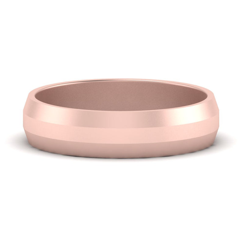 4 mm Wedding Band Beveled Edge Matte