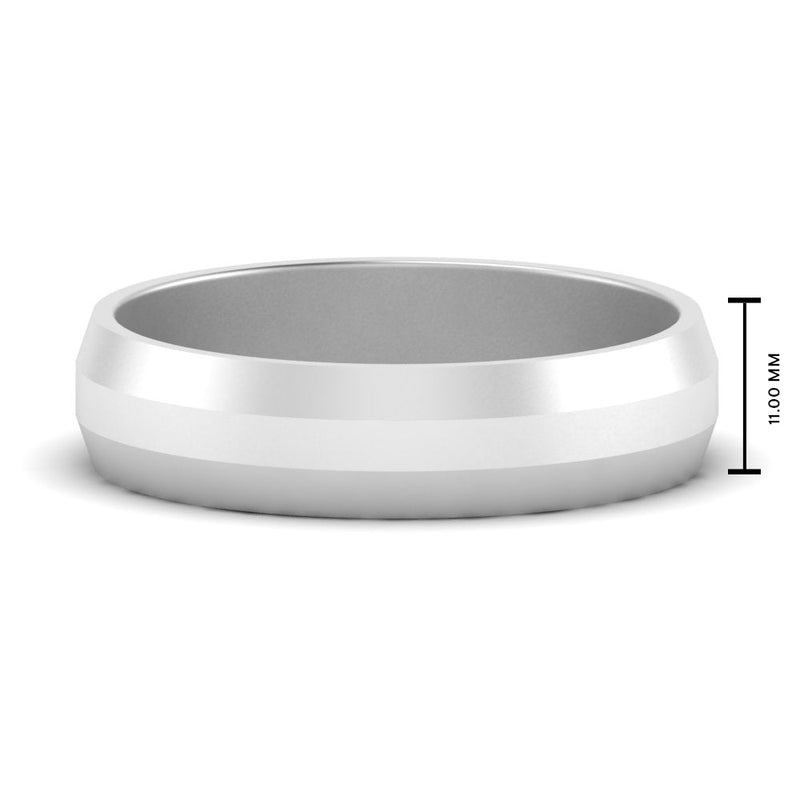 Wedding Band Beveled Edge Matte