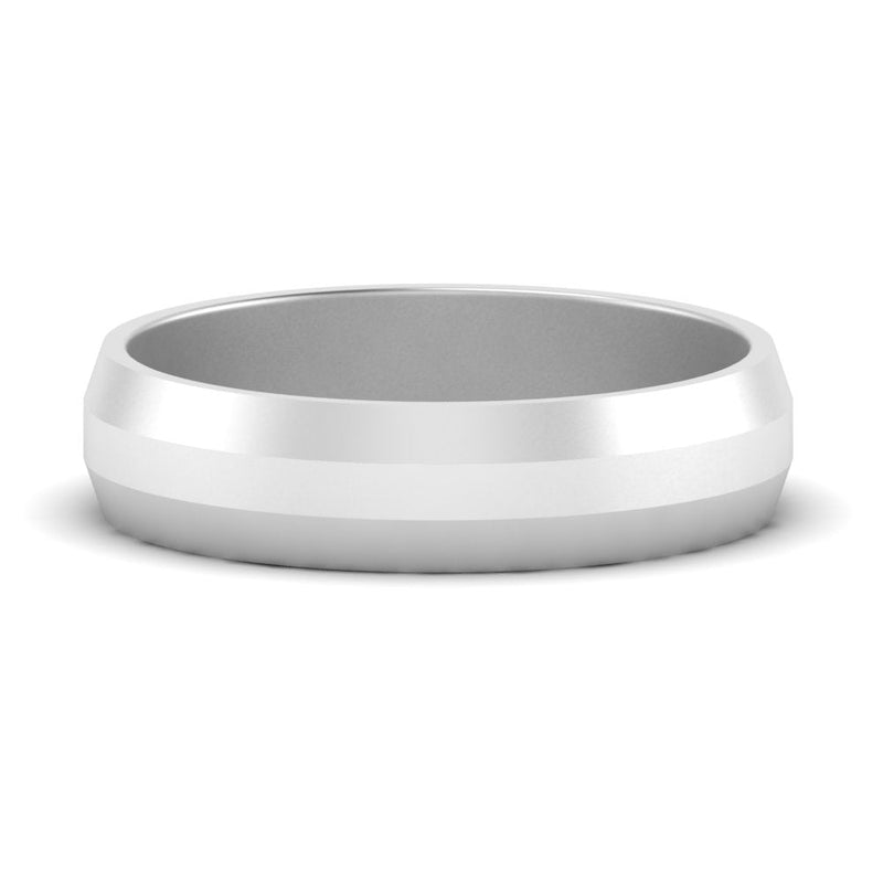 Wedding Band Beveled Edge Matte