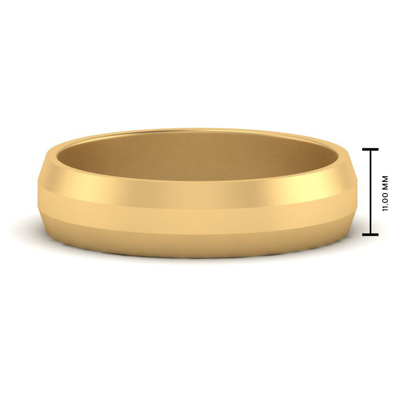 Wedding Band Beveled Edge Matte