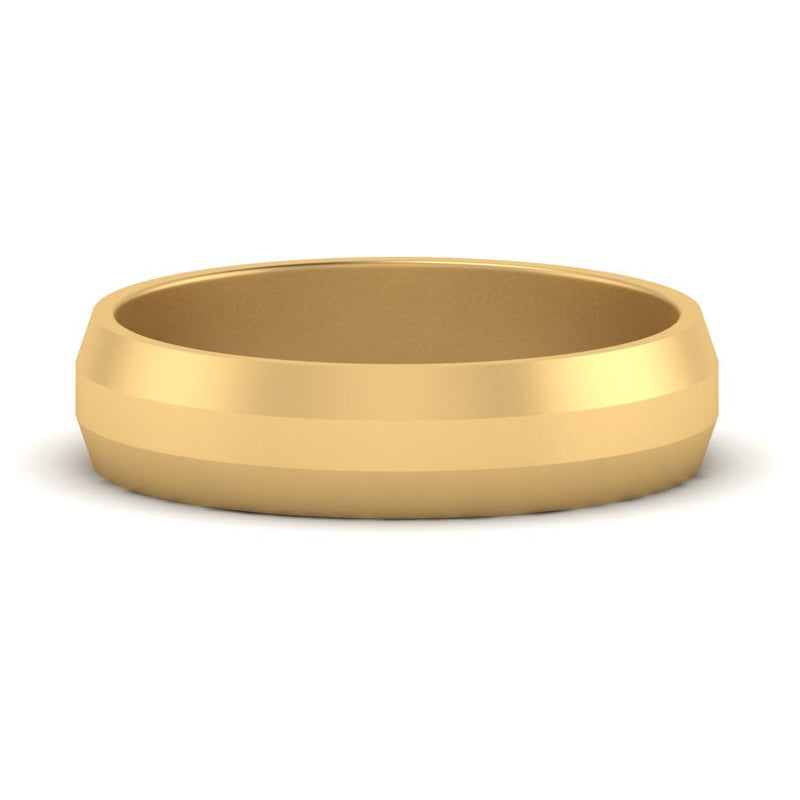 Wedding Band Beveled Edge Matte