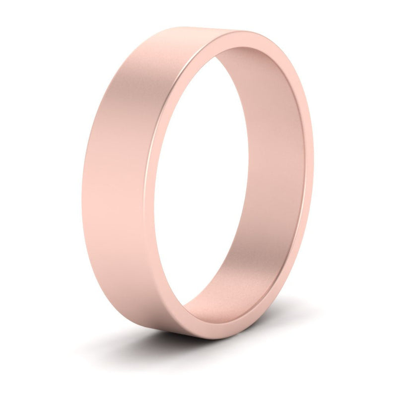 5 mm Flat Gold Wedding Band
