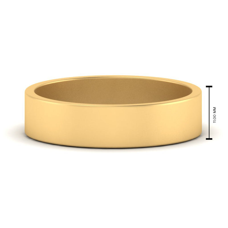 5 mm Flat Gold Wedding Band
