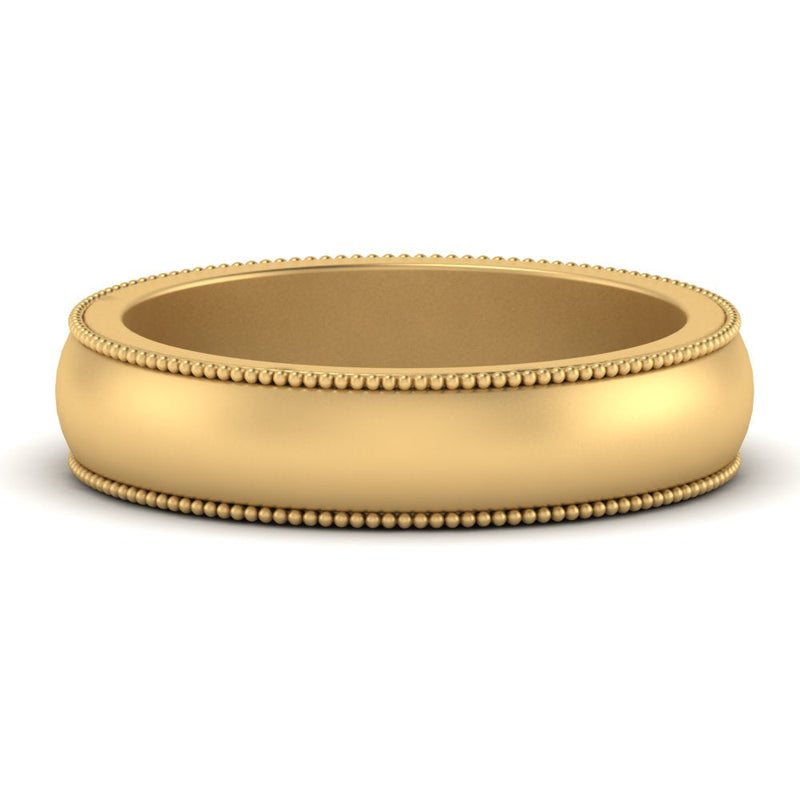 Milgrain Matte Finish Mens Band