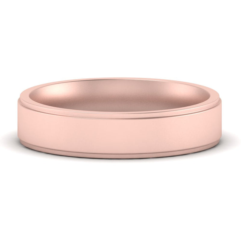 4 mm Steps Edge Comfort Fit Mens Band