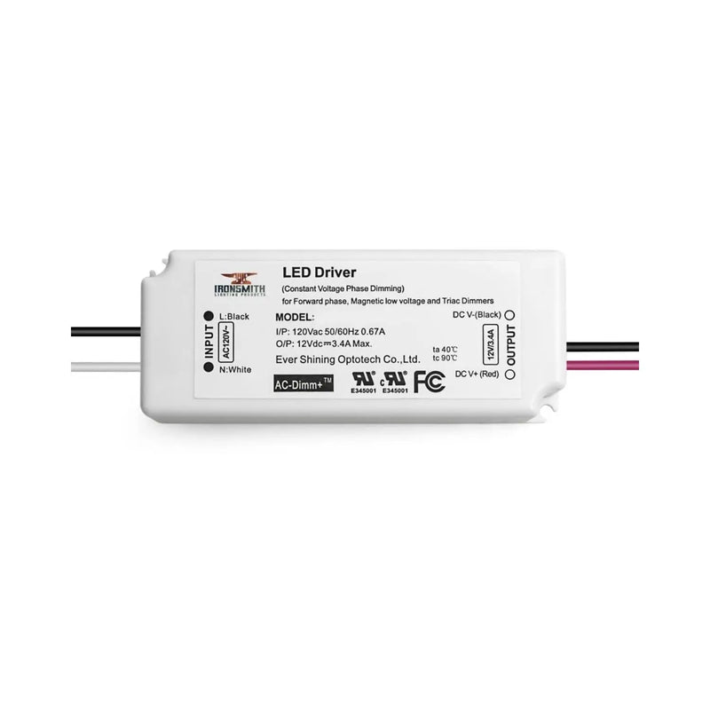 110-277V AC - 24V DC | 12W Constant Voltage LED Driver with Dimming