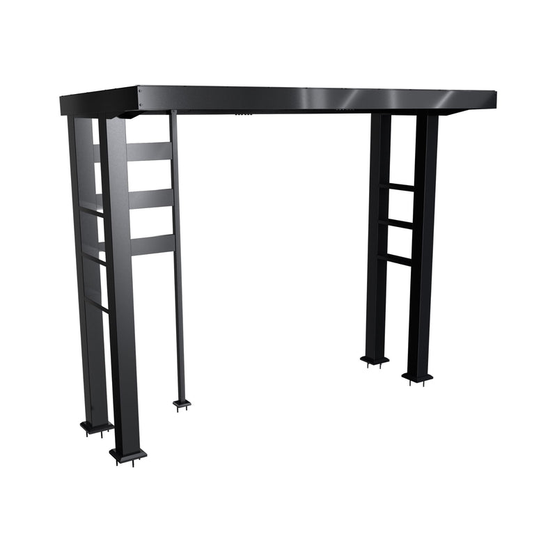 Castelle Flame Imperial 110-Inch 4-Burner 72K BTU Deluxe Stainless Steel Outdoor Kitchen Grill Island With Wine Cooler, Rotisserie, Cabinets, And Granite Countertops (SAK94721)
