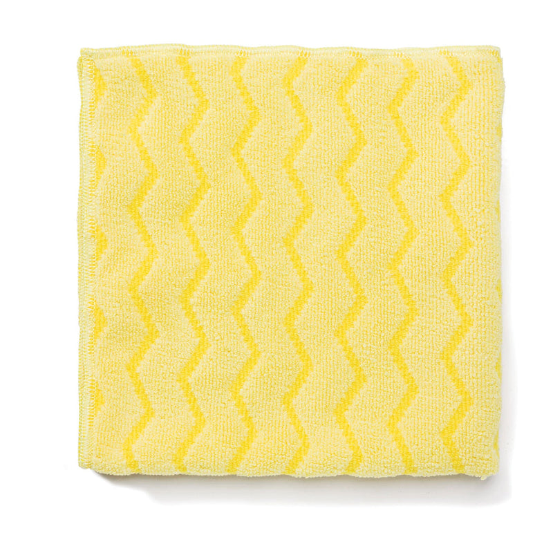 Rubbermaid Reusable Cleaning Cloths, Microfiber, 16 x 16, Yellow, 12/Carton