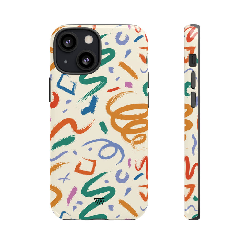 DOODLE BRUSH STROKES | Tough Phone Case