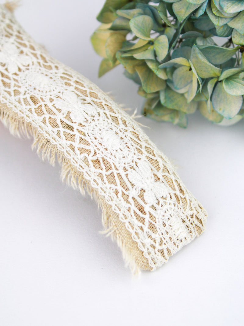 Amelia Lace and Linen Hair Clip
