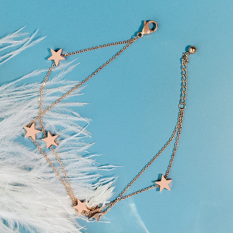Star Pendant Anklet Jewelry