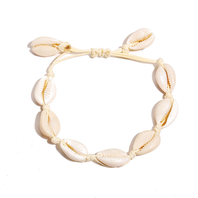 Sea Ocean Cowrie Shell Strings Braided Bracelet