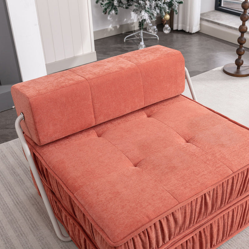 Folding Sofa With Removable Back Cushion, Convertible Futon Sleeper Chair
