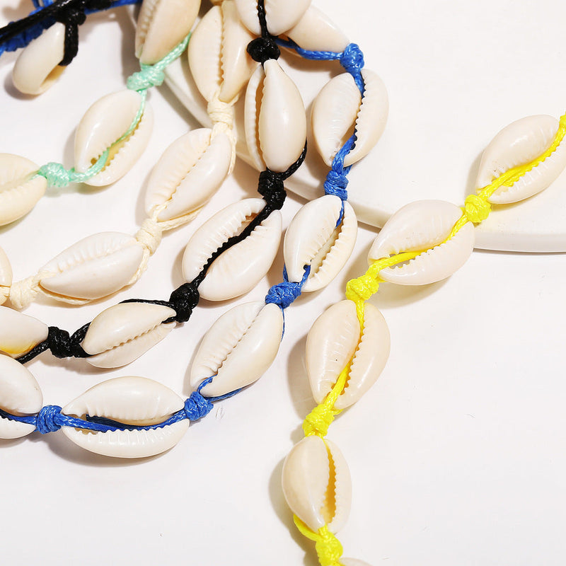 Sea Ocean Cowrie Shell Strings Braided Bracelet