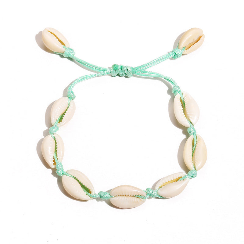 Sea Ocean Cowrie Shell Strings Braided Bracelet