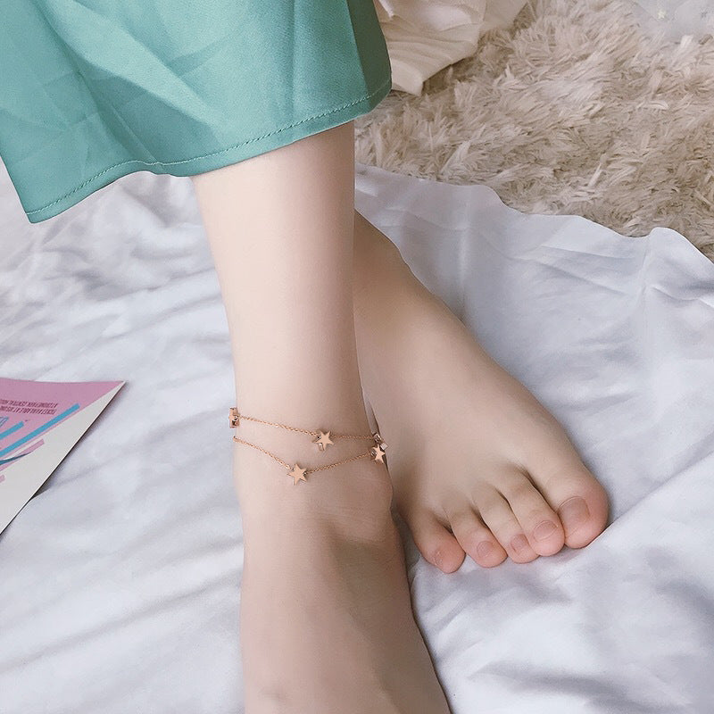 Star Pendant Anklet Jewelry