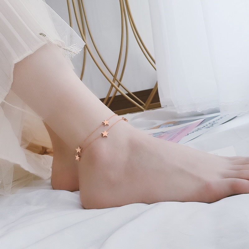 Star Pendant Anklet Jewelry