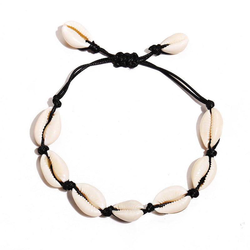 Sea Ocean Cowrie Shell Strings Braided Bracelet