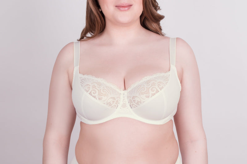 Bra Milavitsa 112830 - Elastic Lace, Underwired with Triple Segment Cups
