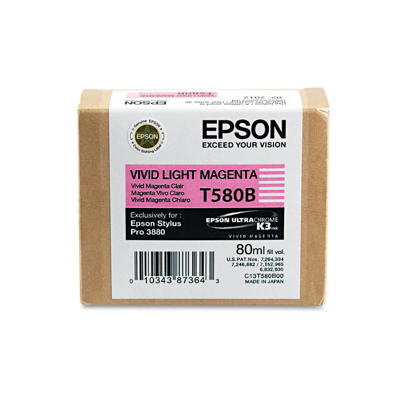 Epson T580B00 UltraChrome K3 Ink, Vivid Light Magenta