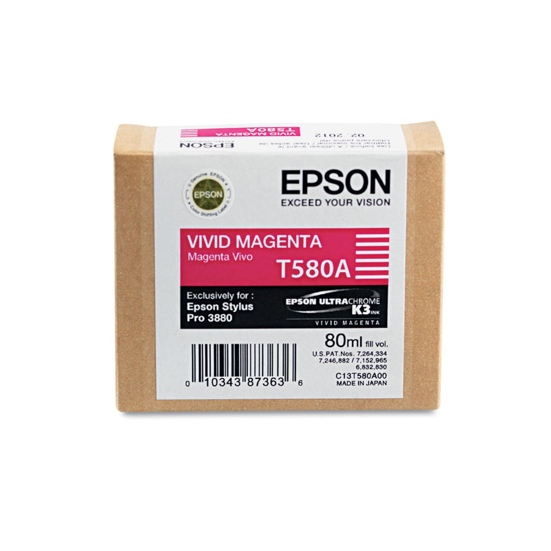 Epson T580A00 UltraChrome K3 Ink, Vivid Magenta