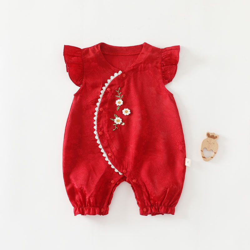 Baby Cotton Onesie Boneless Bodysuit Long-sleeve First-month Sleepwear For Boys And Girls
