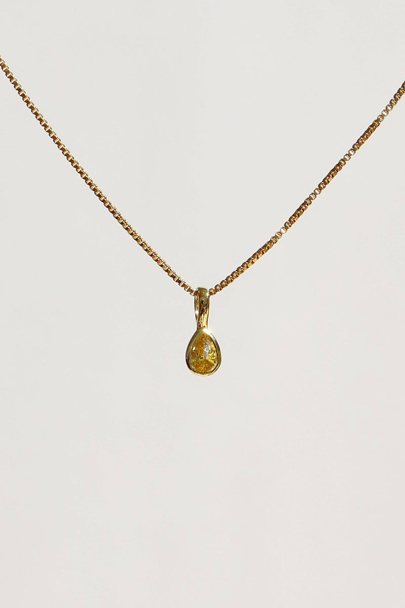 TEARDROP BEZEL BIRTHSTONE CHARM