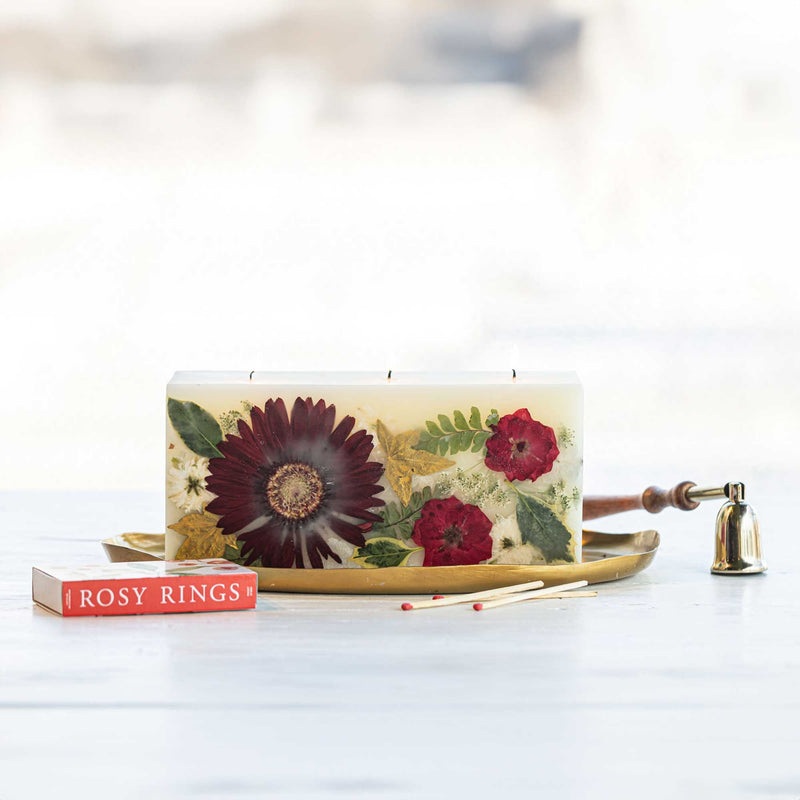 Brick Oval Gold Candle Plate