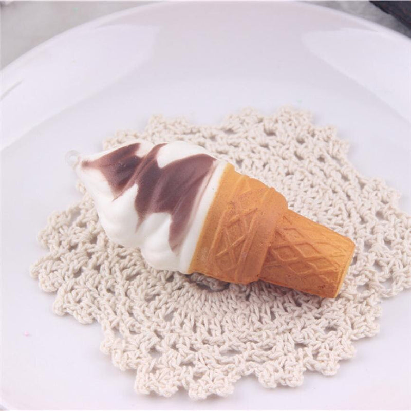 Slow rebound simulation ice cream small torch sweet pendant decompression toy squeezing music