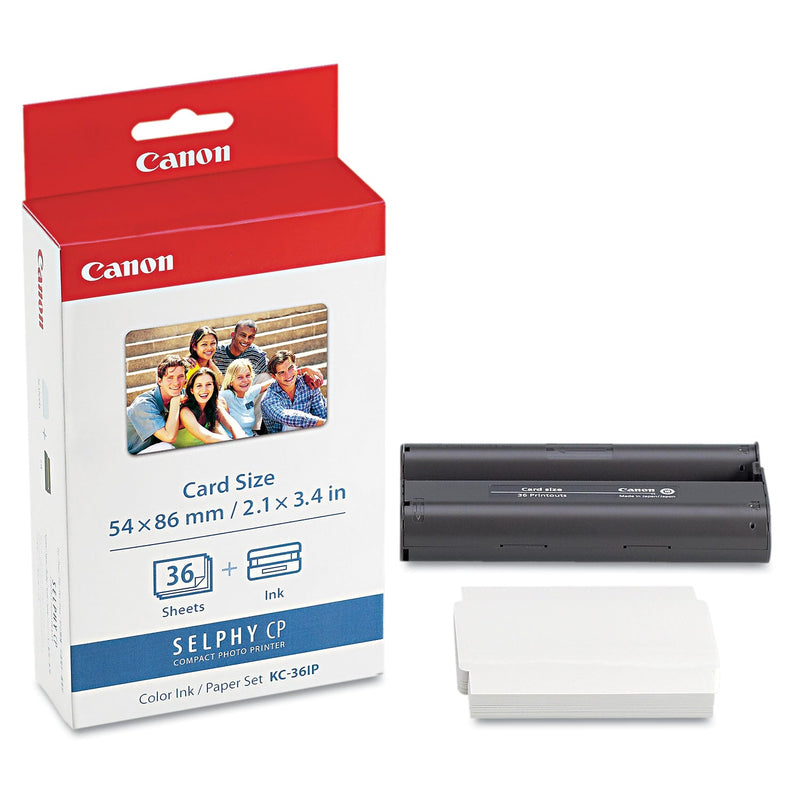 Canon 7739A001 (KC-36IP) Ink/Paper Combo, Black/Tri-Color