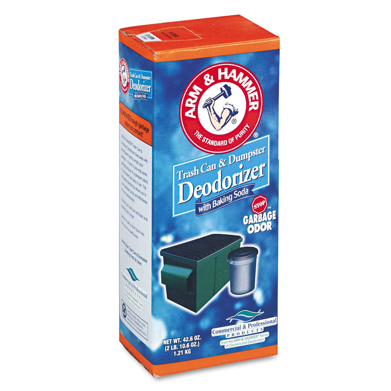 Arm & Hammer Trash Can and Dumpster Deodorizer, Sprinkle Top, Original, 42.6 oz Powder