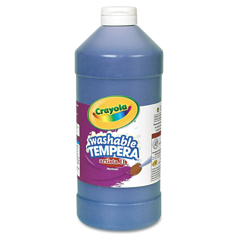 Crayola Artista II Washable Tempera Paint, Blue, 32 oz Bottle