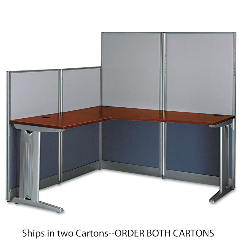 Bush Office in an Hour Collection L- Workstation, 64.5" x 64.5" x 33", Hansen Cherry, (Box 2 of 2)