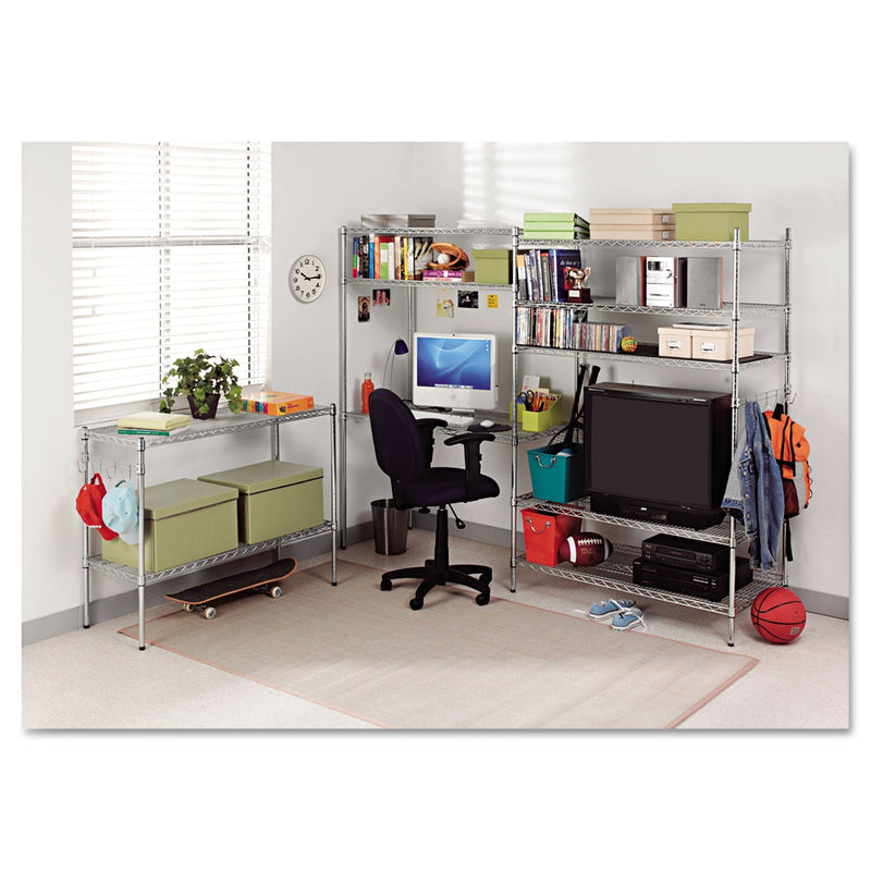 Alera NSF Certified Industrial Four-Shelf Wire Shelving Kit, 48w x 18d x 72h, Silver