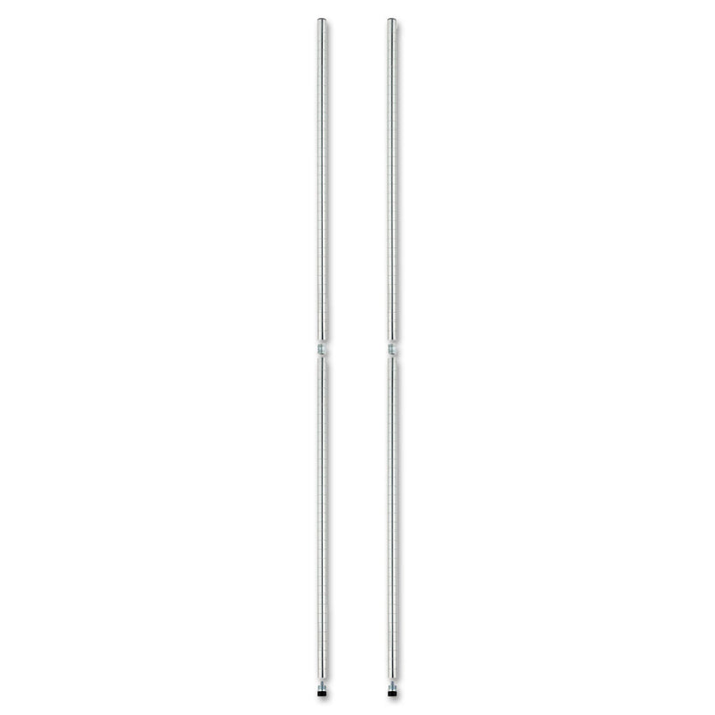 Alera Stackable Posts For Wire Shelving, 36" High, Silver, 4/Pack