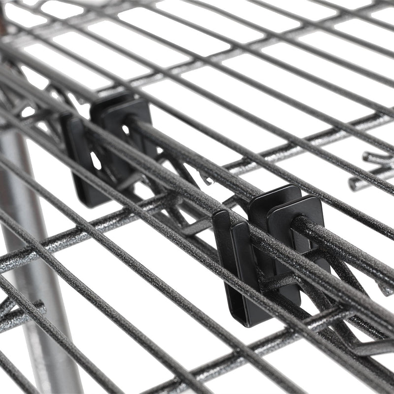 Alera Wire Shelving S Hooks, Metal, Silver, 4 Hooks/Pack