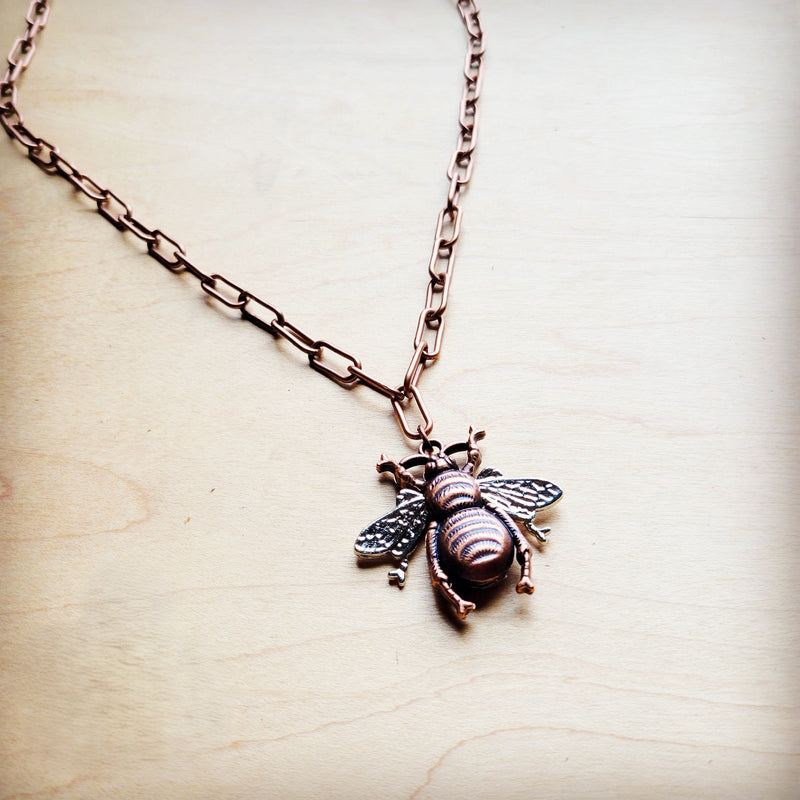 **Antique Layering Necklace w/ Bumble Bee Pendant 258tt