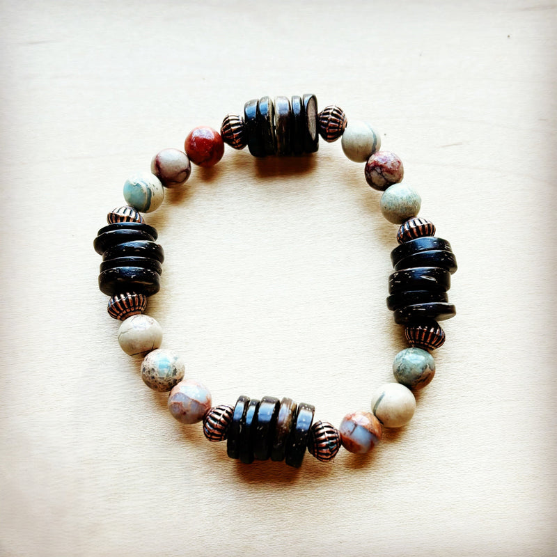 Aqua Terra and Wood Bracelet 239B