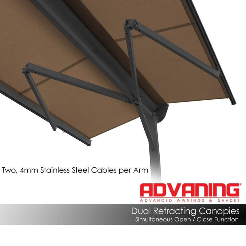 Advaning FS Series Freestanding Dual-Deploying Manual Retractable Awning [FS1110/1410] (SAK62975)