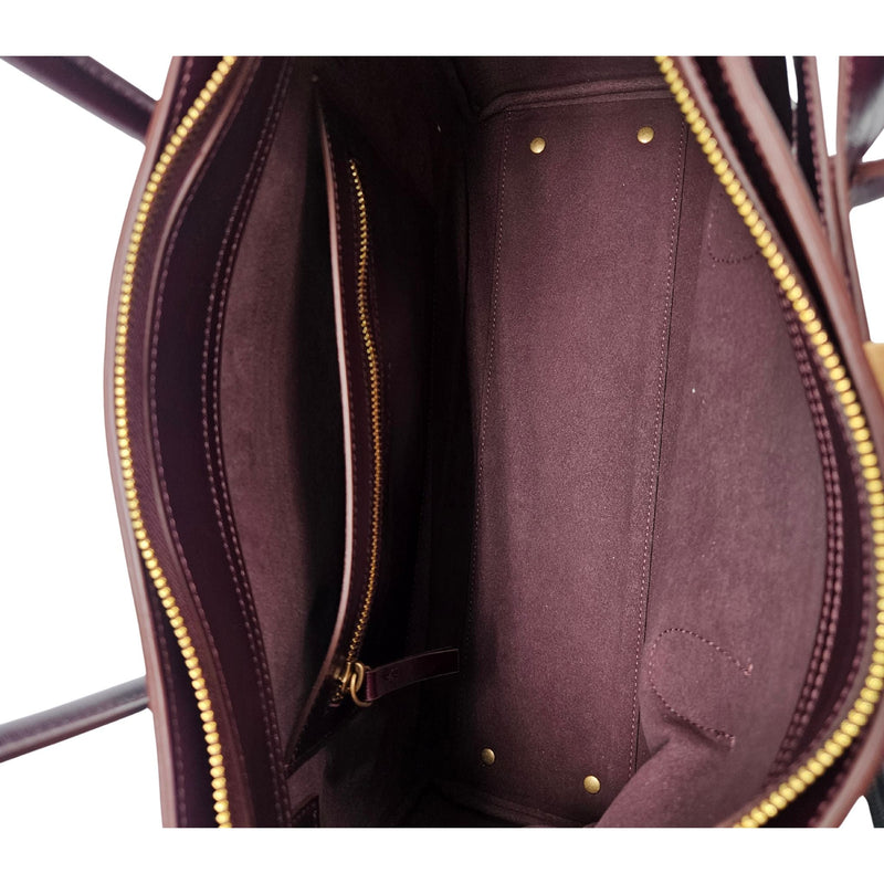 Emeralda Burgundy Leather Shoulder Bag