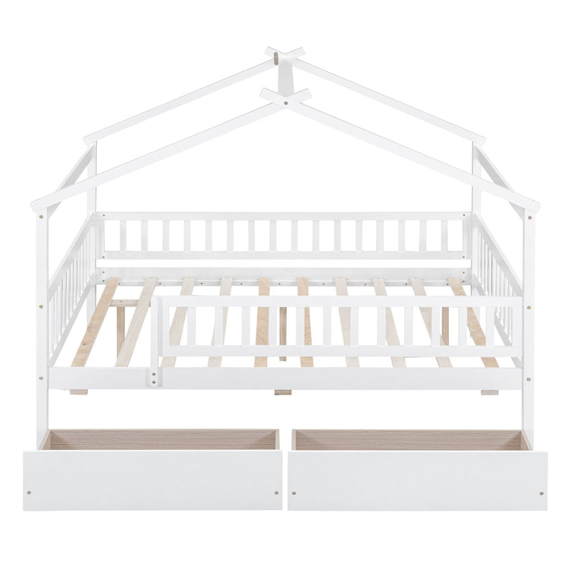 House Bed With 2 Drawers