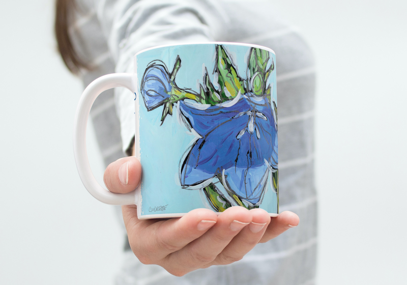 Drinkware -Blue Bell Flower