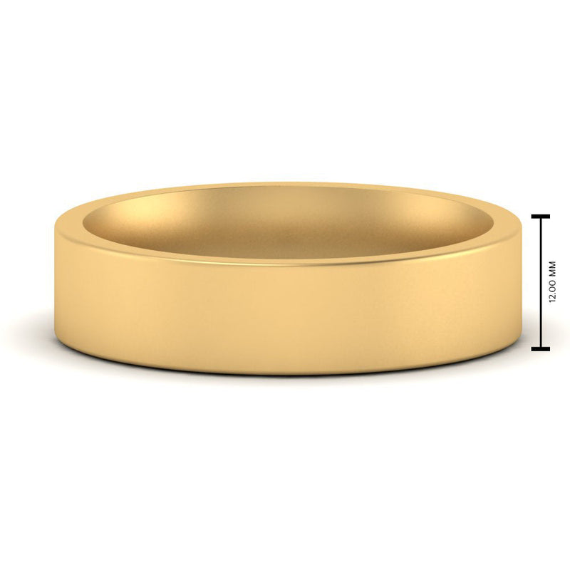 Comfort Fit Flat 4 mm Mens Wedding Band