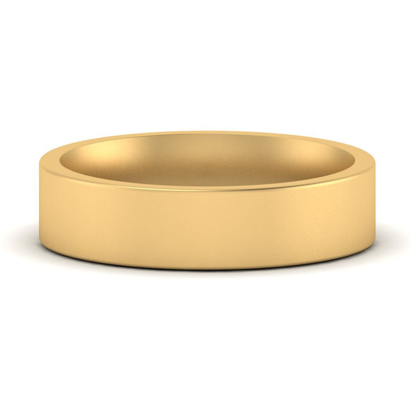 Comfort Fit Flat 4 mm Mens Wedding Band