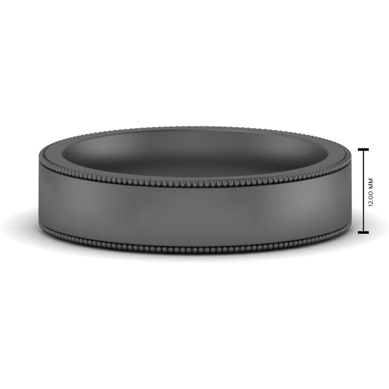 4 mm Stepped Edge Comfort Fit Flat Mens Band