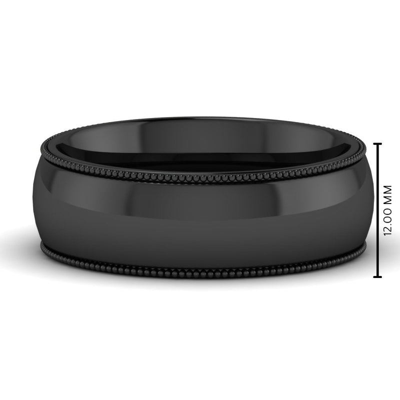 4 mm Comfort Fit Wedding Band Milgrain Edge